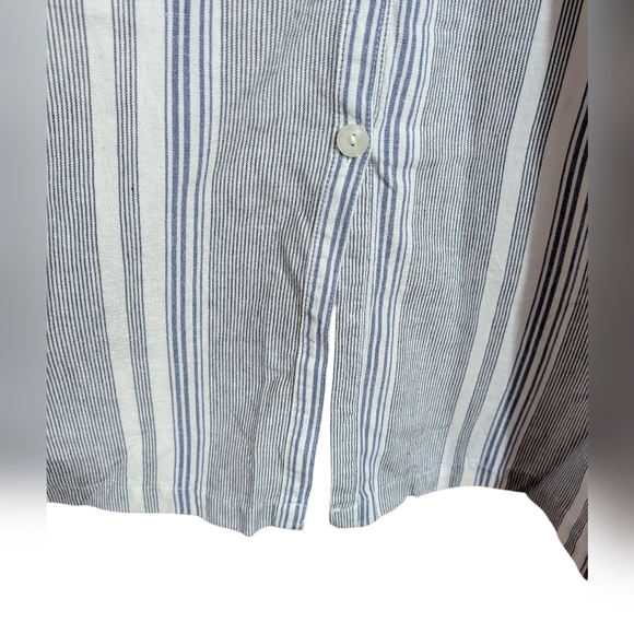 🌊 a.n.a Blue & White Stripe Button Front Midi Dress - NWT | Size Medium - Picture 6 of 10